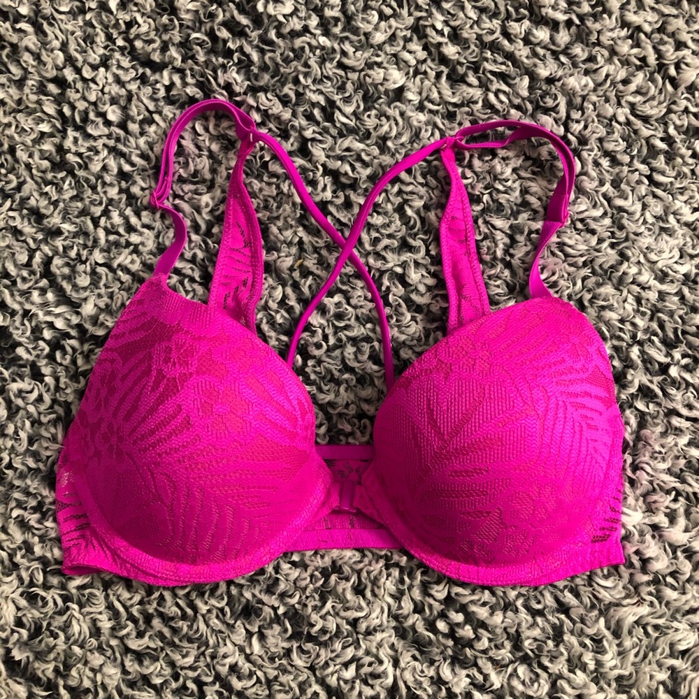 VS PINK Push Up Bra 32C front closure